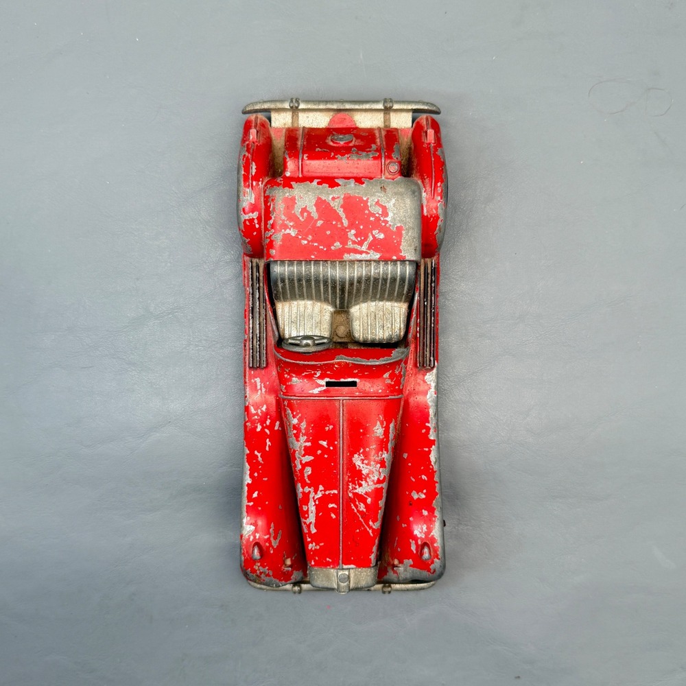 Vintage 1950's HUBLEY KIDDIE MG Type Sports Car 8.75" Red Diecast Toy - Picture 6 of 10